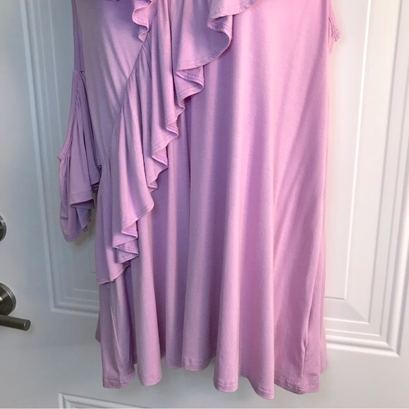 Chic Lilac Ruffle Blouse - Picture 10 of 14